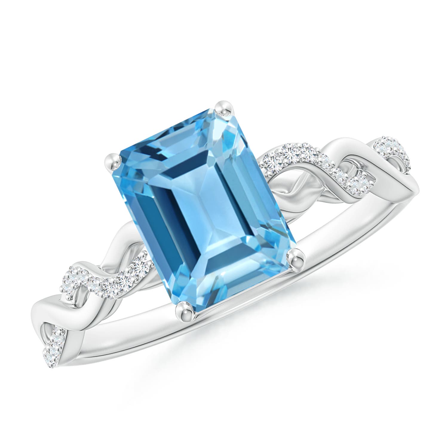 AA - Swiss Blue Topaz / 2.08 CT / 14 KT White Gold