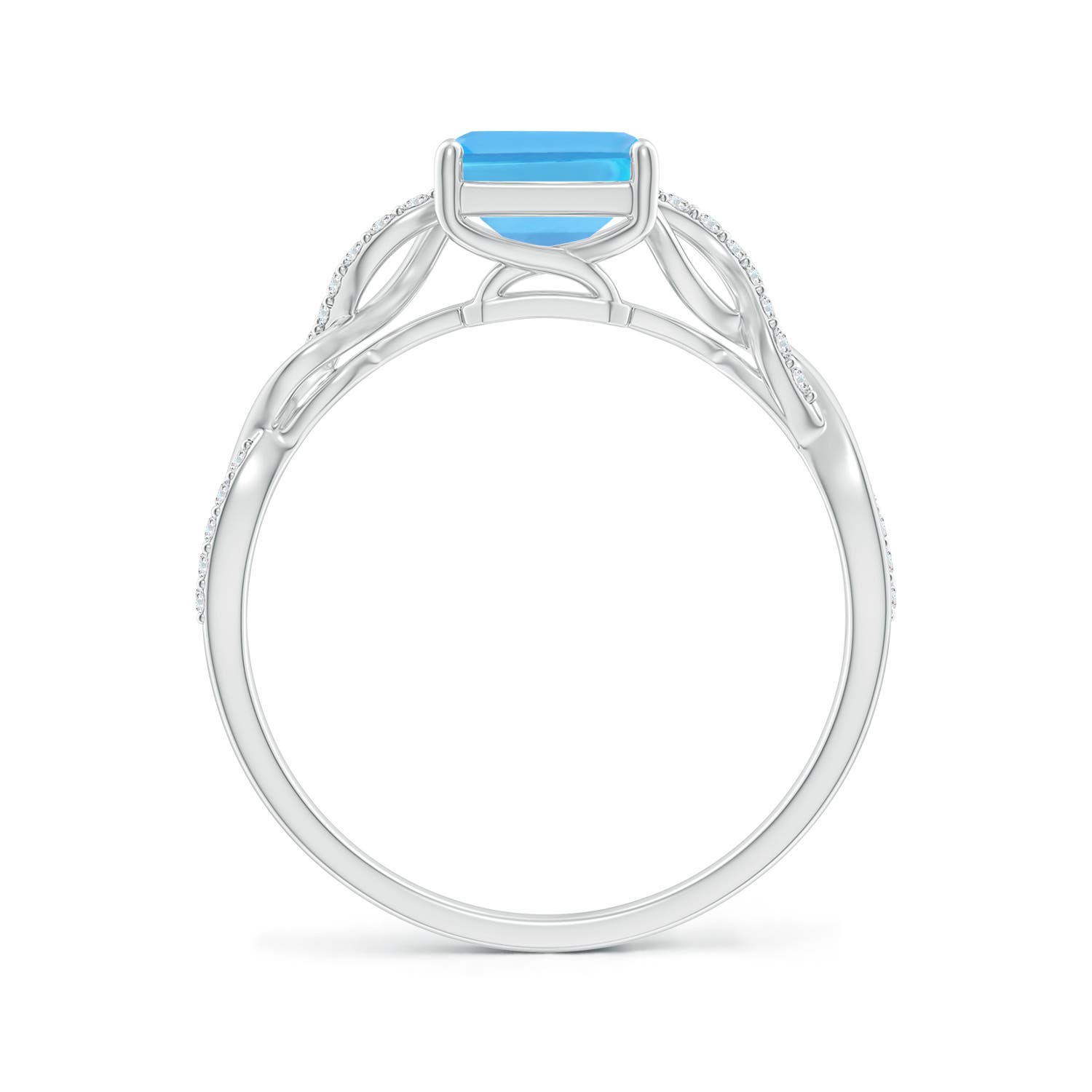 AA - Swiss Blue Topaz / 2.08 CT / 14 KT White Gold