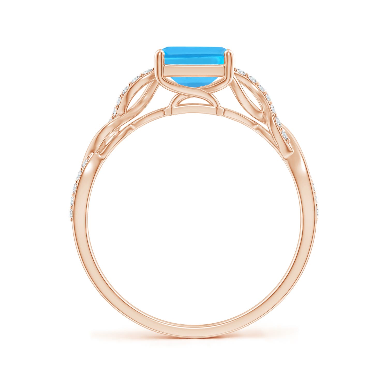 AAA - Swiss Blue Topaz / 2.08 CT / 14 KT Rose Gold