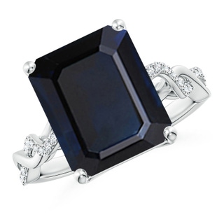 Emerald Cut A Blue Sapphire