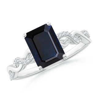 Emerald Cut A Blue Sapphire