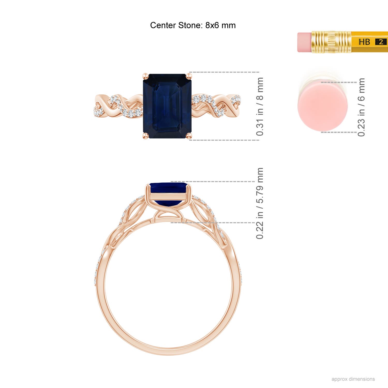 AA - Blue Sapphire / 1.78 CT / 14 KT Rose Gold