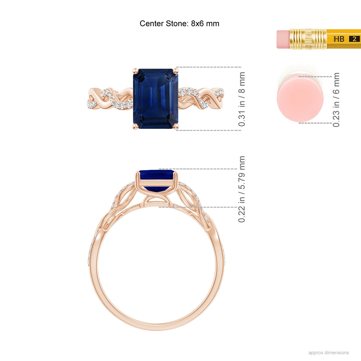 AAA - Blue Sapphire / 1.78 CT / 14 KT Rose Gold