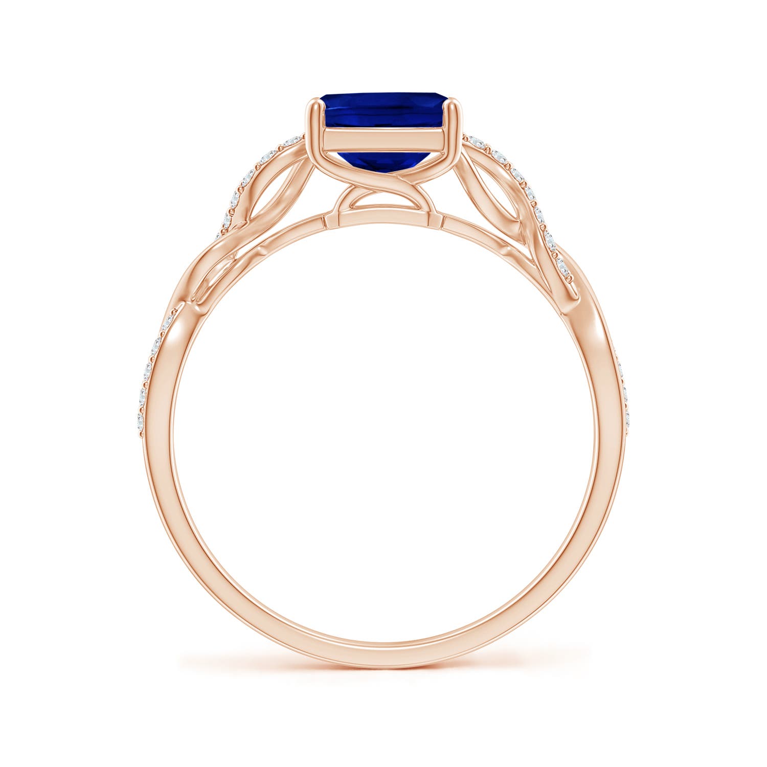 AAAA - Blue Sapphire / 1.78 CT / 14 KT Rose Gold