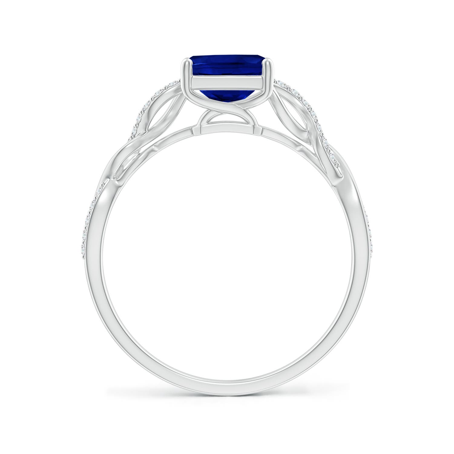 AAAA - Blue Sapphire / 1.78 CT / 14 KT White Gold