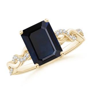 Emerald Cut A Blue Sapphire
