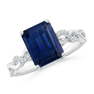 Emerald Cut AAA Blue Sapphire