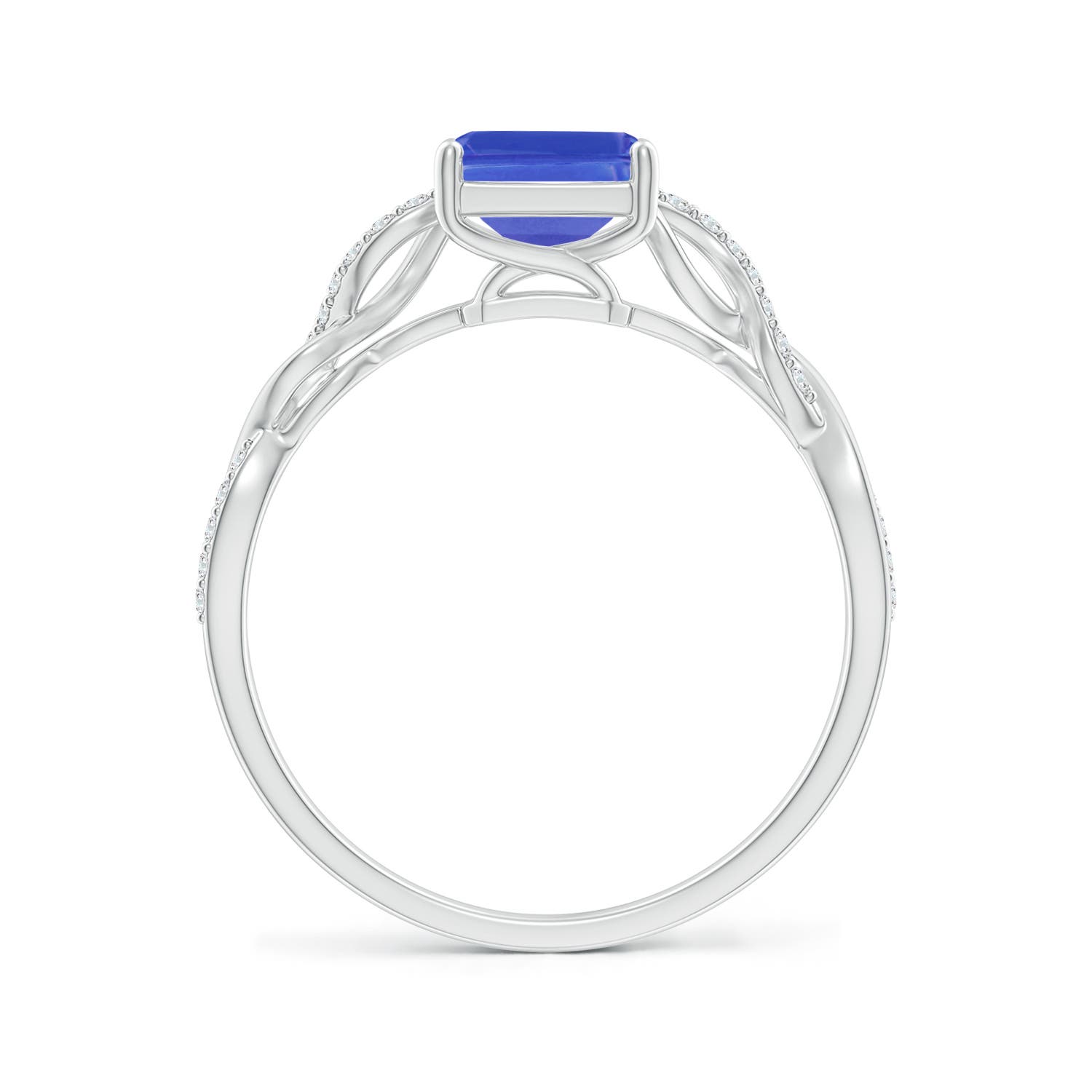 AAA - Tanzanite / 1.63 CT / 14 KT White Gold