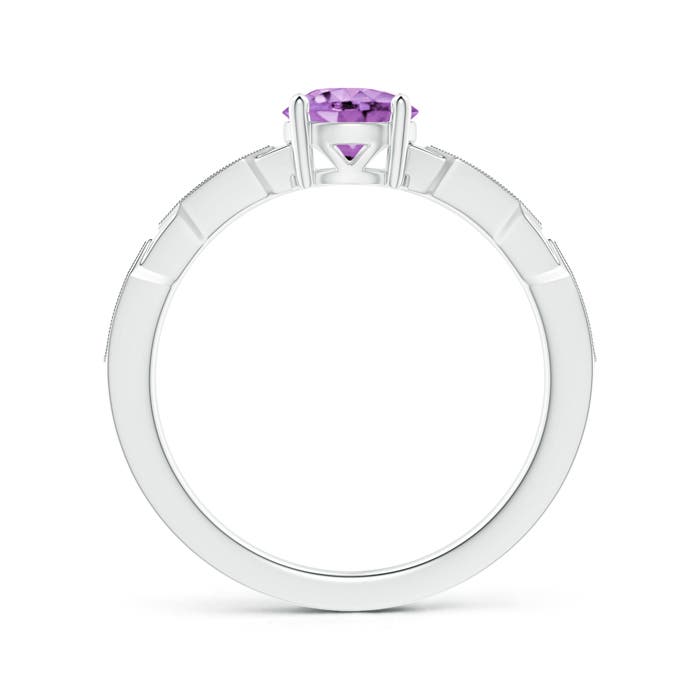 A - Amethyst / 0.87 CT / 14 KT White Gold