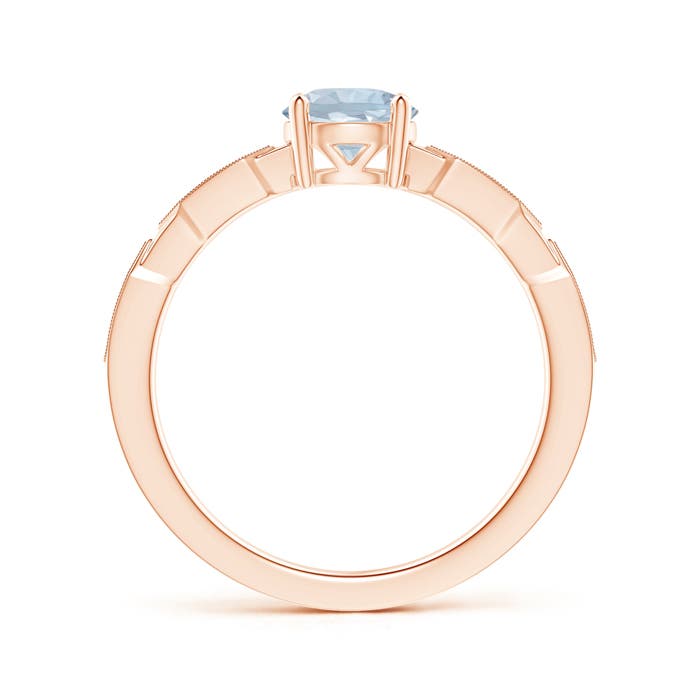 A - Aquamarine / 0.79 CT / 14 KT Rose Gold