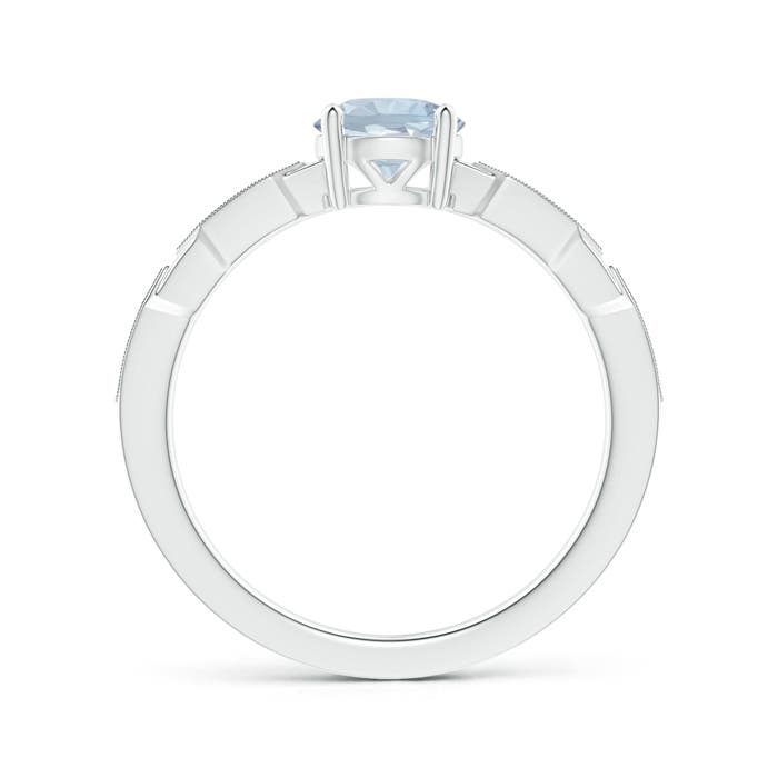 A - Aquamarine / 0.79 CT / 14 KT White Gold