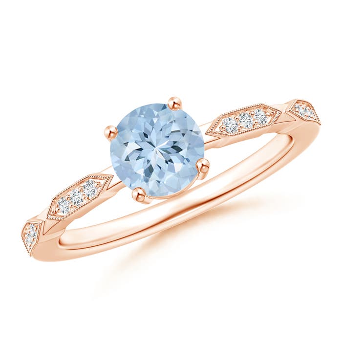 AA - Aquamarine / 0.79 CT / 14 KT Rose Gold