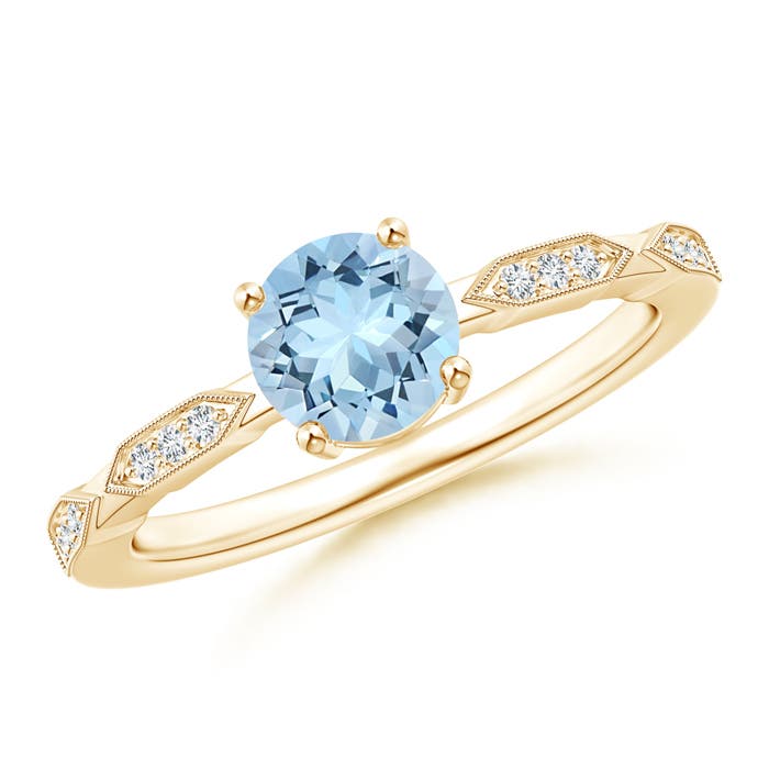 AAA - Aquamarine / 0.79 CT / 14 KT Yellow Gold