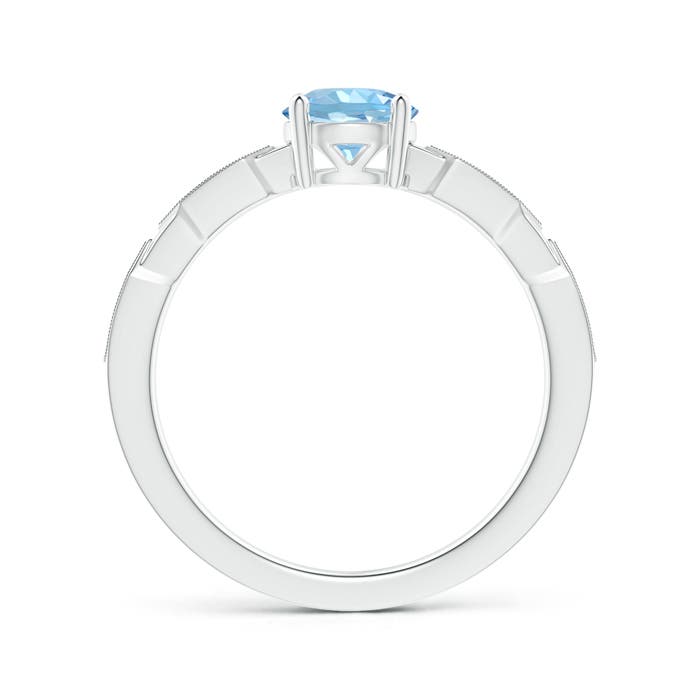 AAAA - Aquamarine / 0.79 CT / 14 KT White Gold