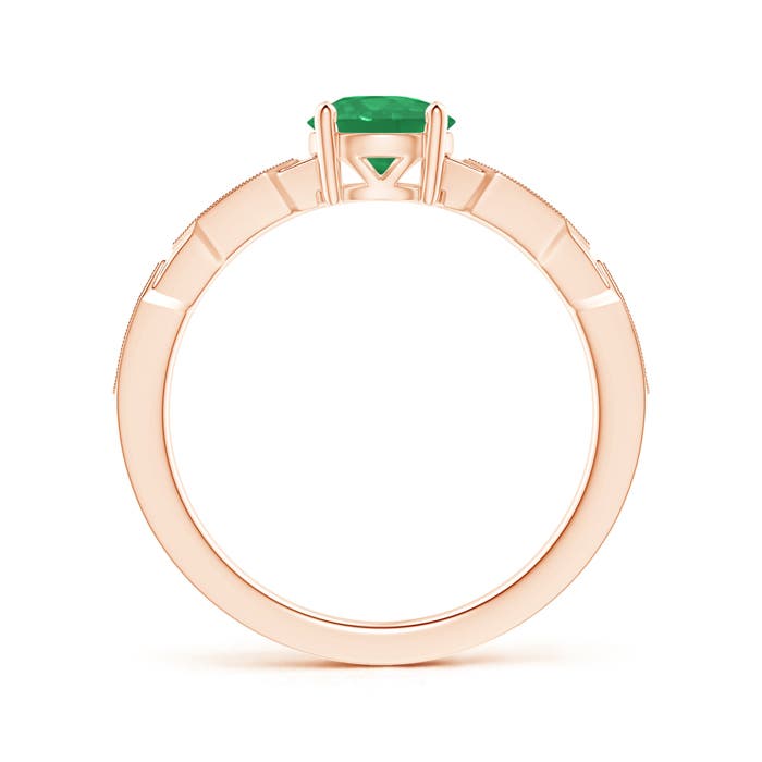 A - Emerald / 0.82 CT / 14 KT Rose Gold