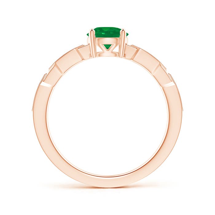 AA - Emerald / 0.82 CT / 14 KT Rose Gold