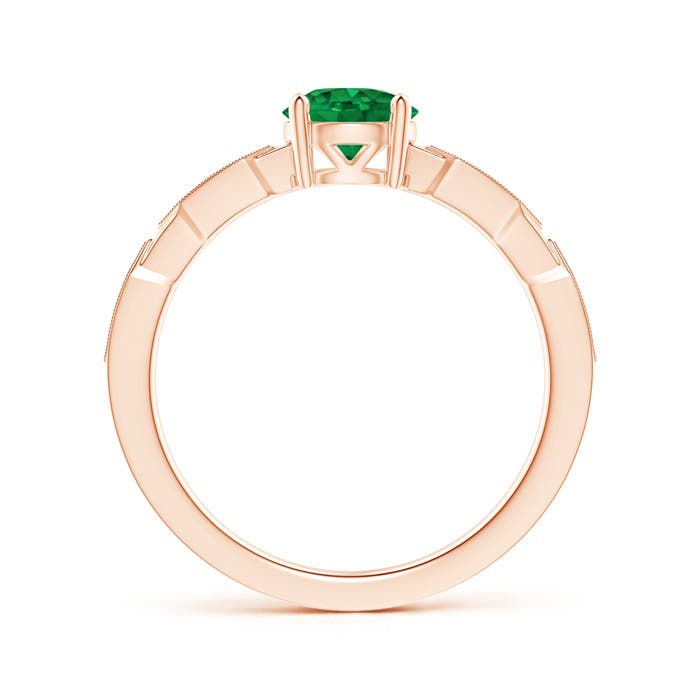 AAA - Emerald / 0.82 CT / 14 KT Rose Gold