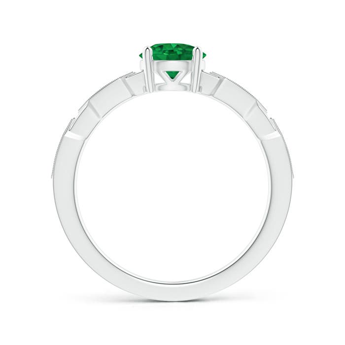 AAA - Emerald / 0.82 CT / 14 KT White Gold