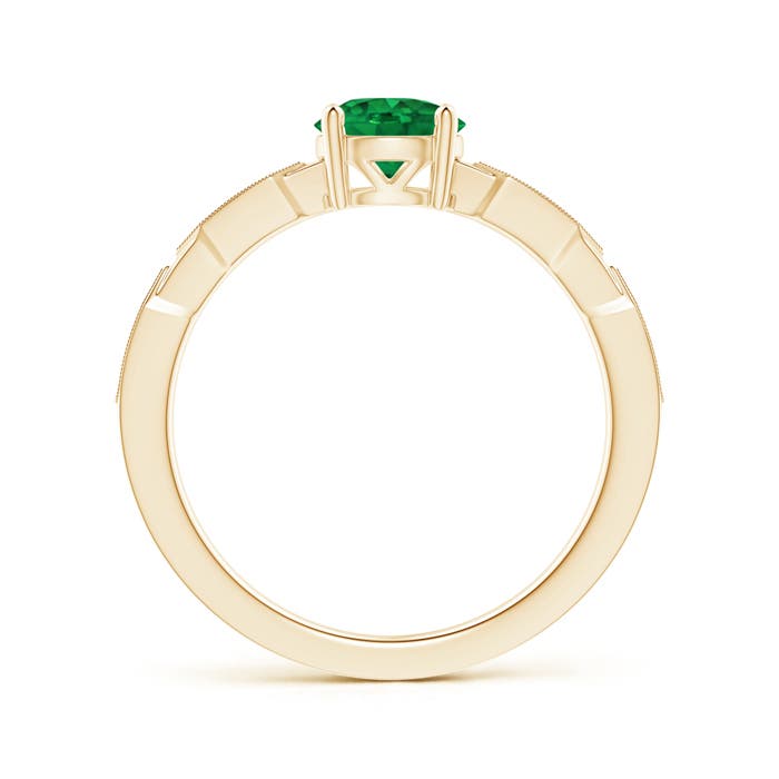 AAA - Emerald / 0.82 CT / 14 KT Yellow Gold