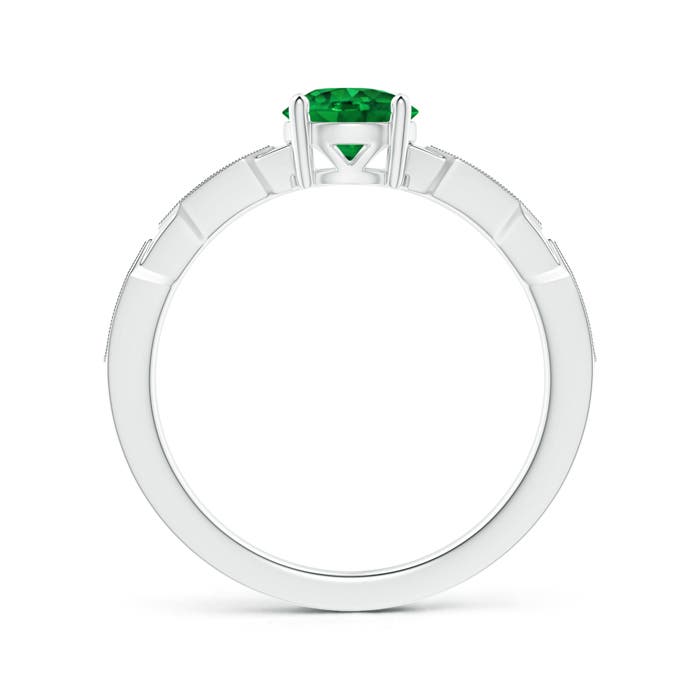 AAAA - Emerald / 0.82 CT / 14 KT White Gold