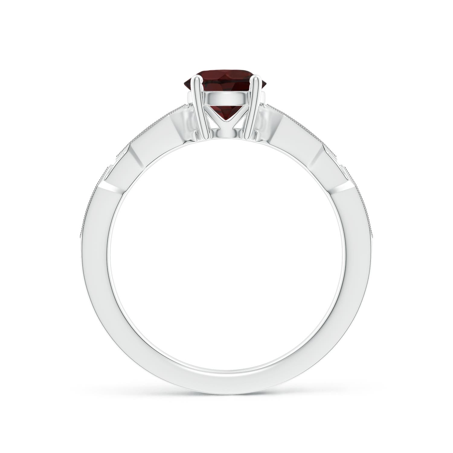 A - Garnet / 1.07 CT / 14 KT White Gold