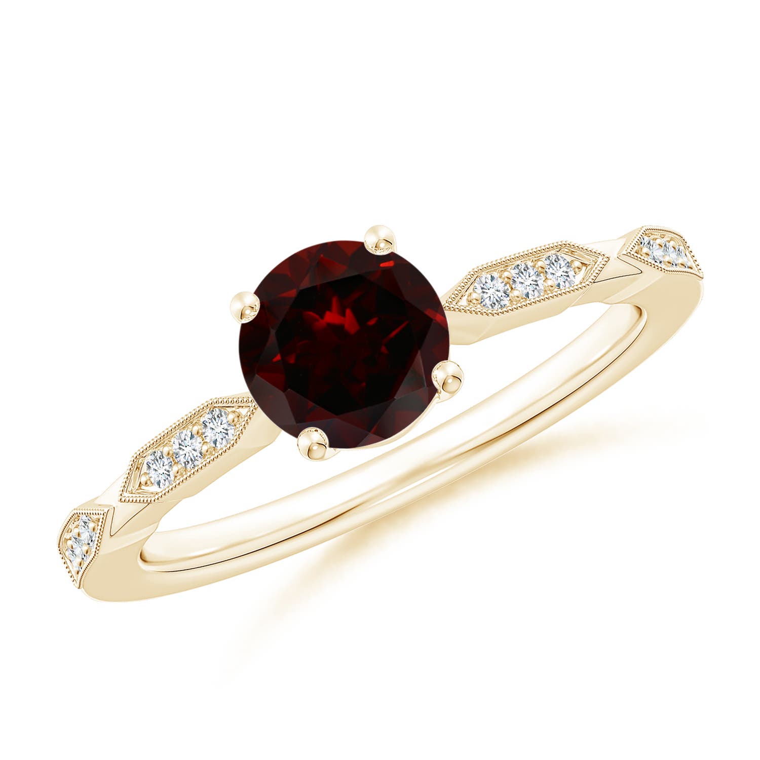 A - Garnet / 1.07 CT / 14 KT Yellow Gold