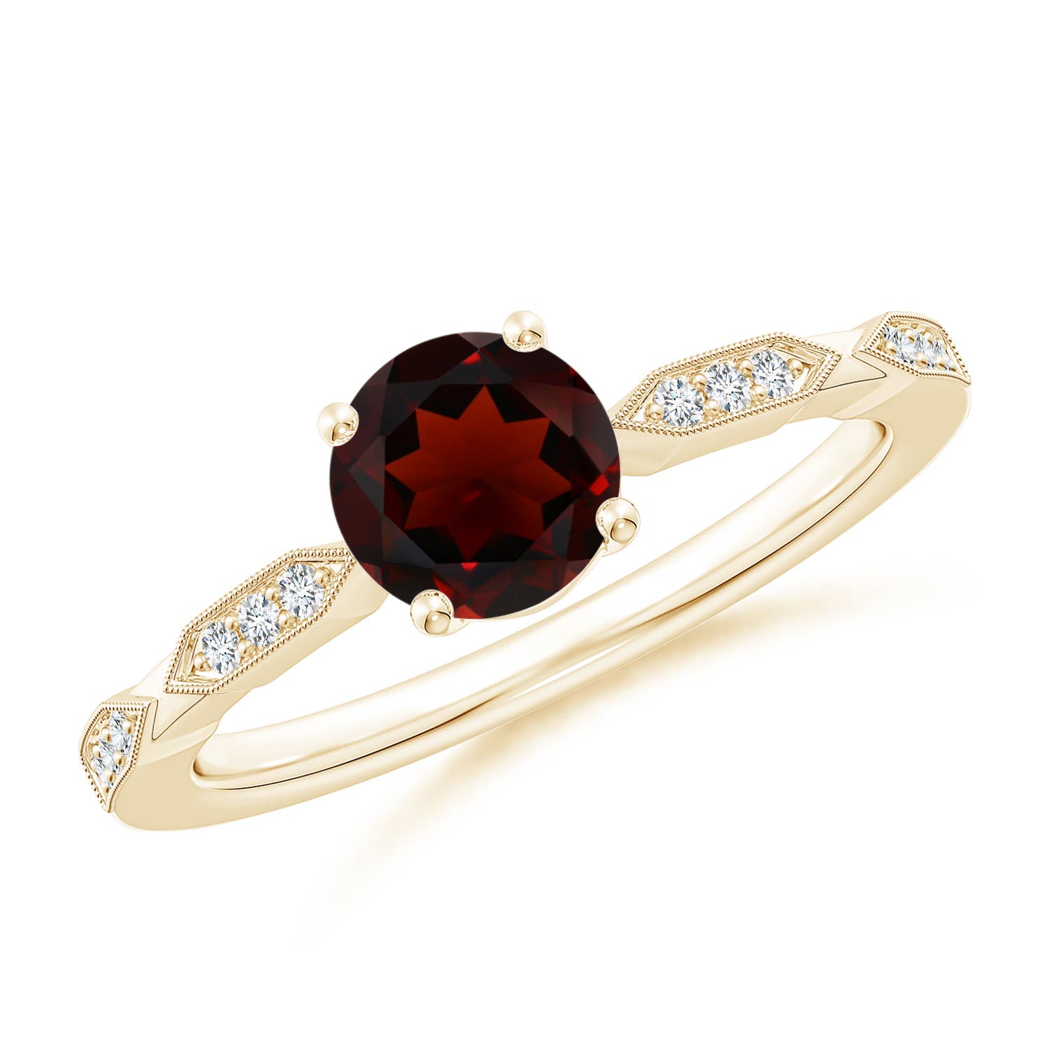 AA - Garnet / 1.07 CT / 14 KT Yellow Gold