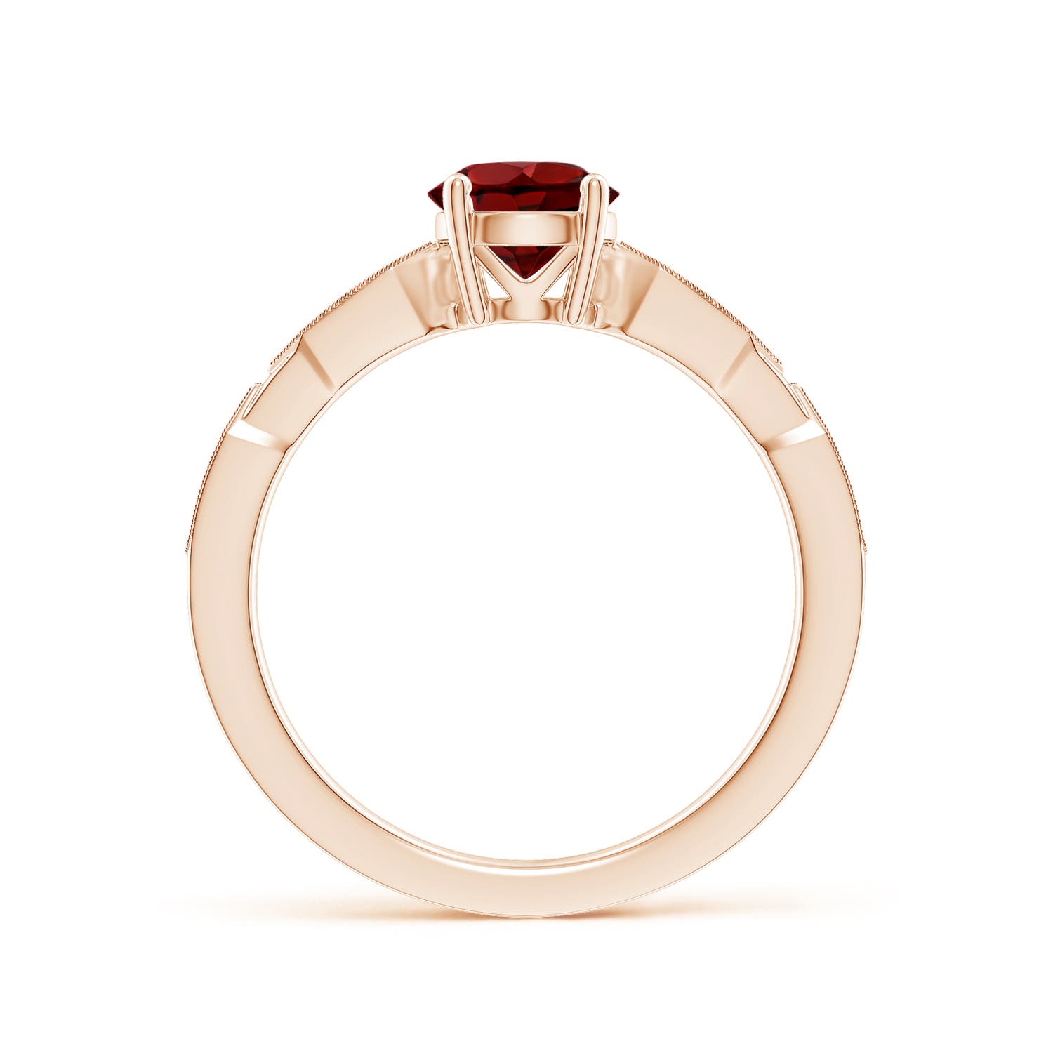 AAAA - Garnet / 1.07 CT / 14 KT Rose Gold