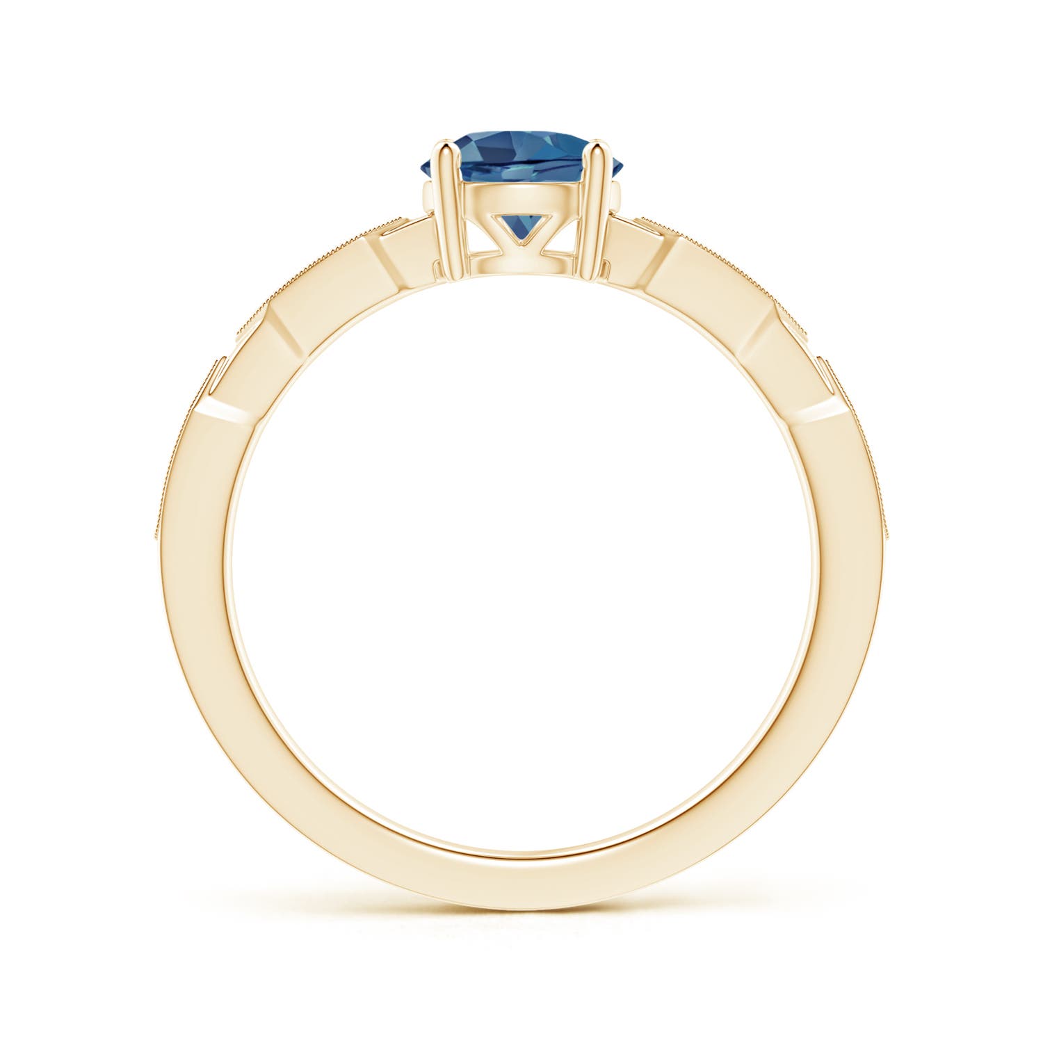 A - London Blue Topaz / 1.02 CT / 14 KT Yellow Gold