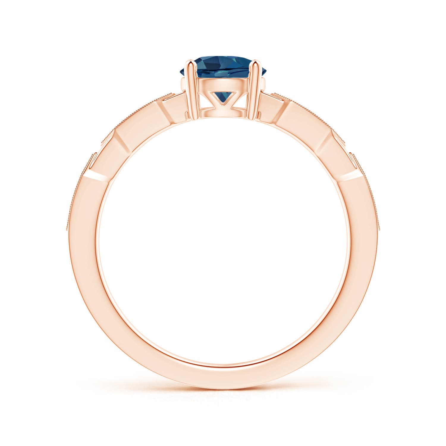 AA - London Blue Topaz / 1.02 CT / 14 KT Rose Gold