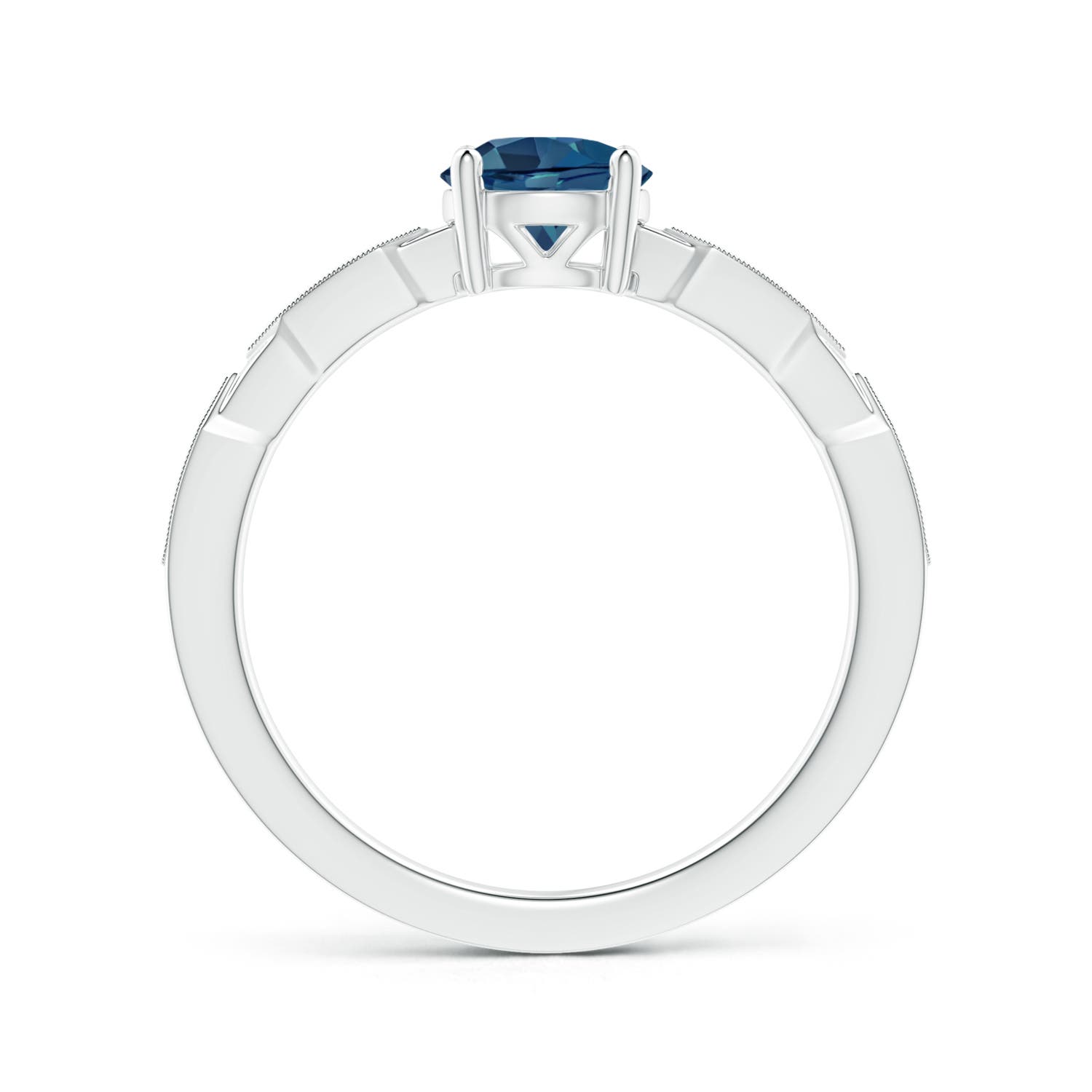 AA - London Blue Topaz / 1.02 CT / 14 KT White Gold