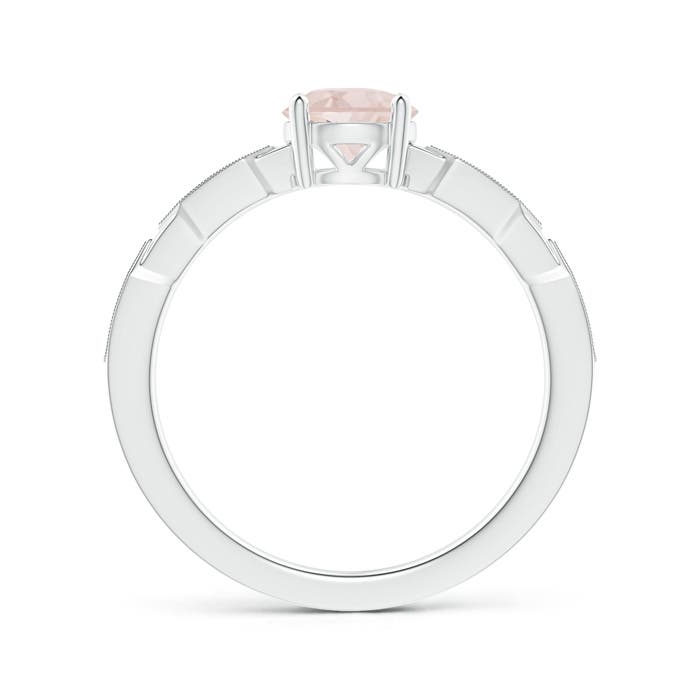 A - Morganite / 0.77 CT / 14 KT White Gold