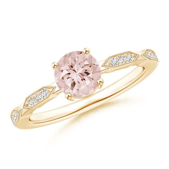 AA - Morganite / 0.77 CT / 14 KT Yellow Gold