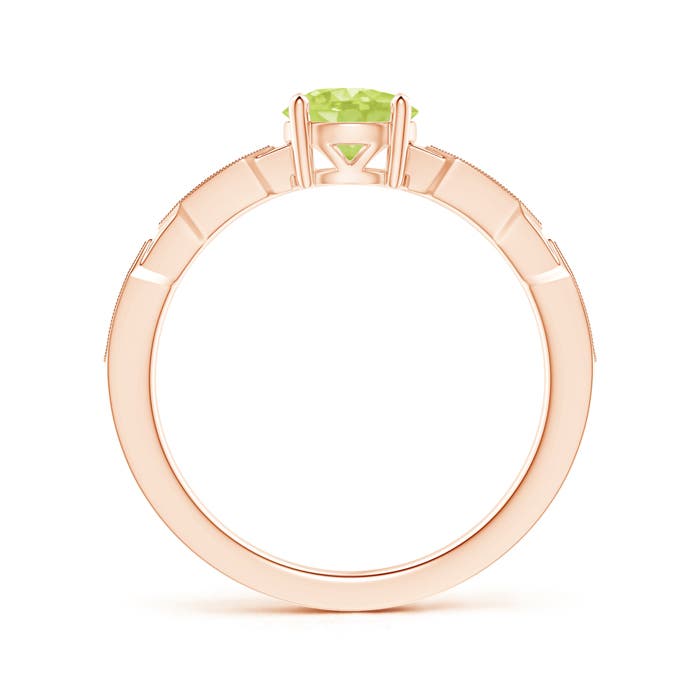 A - Peridot / 1.02 CT / 14 KT Rose Gold