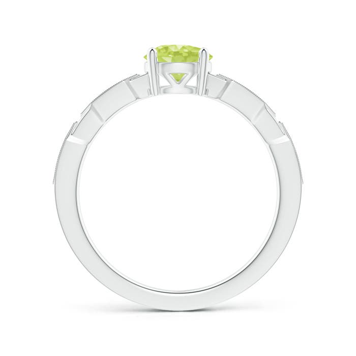 A - Peridot / 1.02 CT / 14 KT White Gold