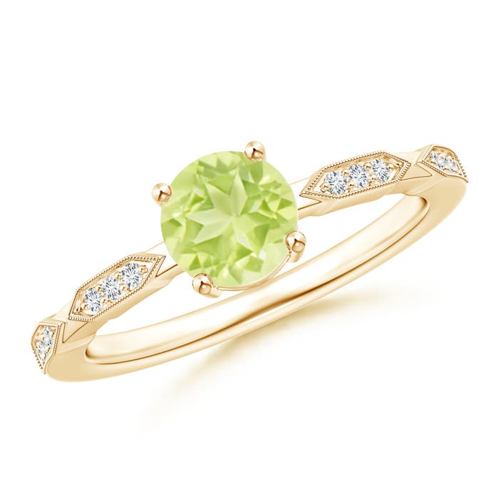 A - Peridot / 1.02 CT / 14 KT Yellow Gold