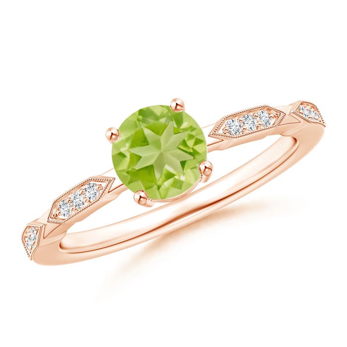 AA - Peridot / 1.02 CT / 14 KT Rose Gold