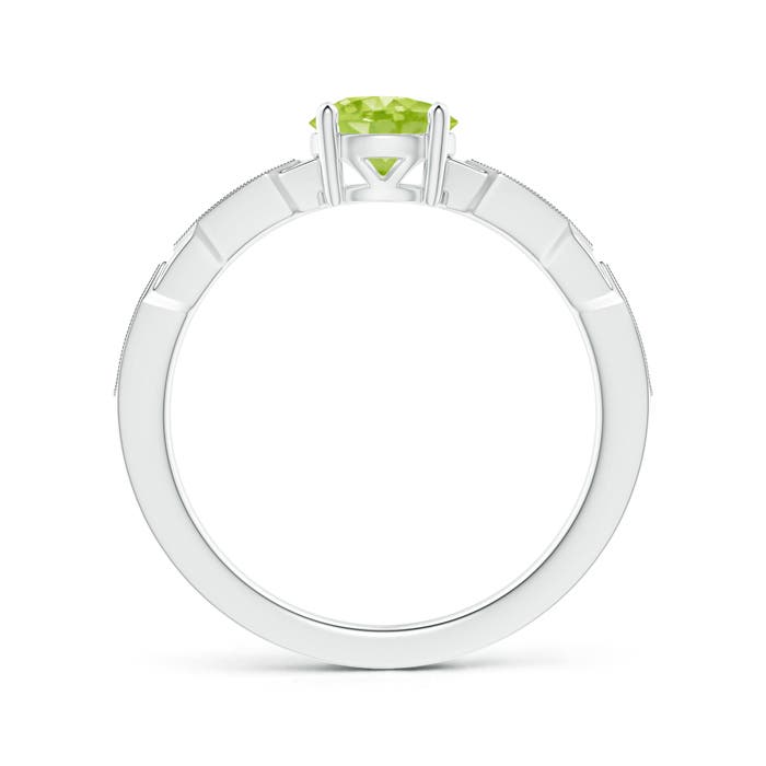 AA - Peridot / 1.02 CT / 14 KT White Gold