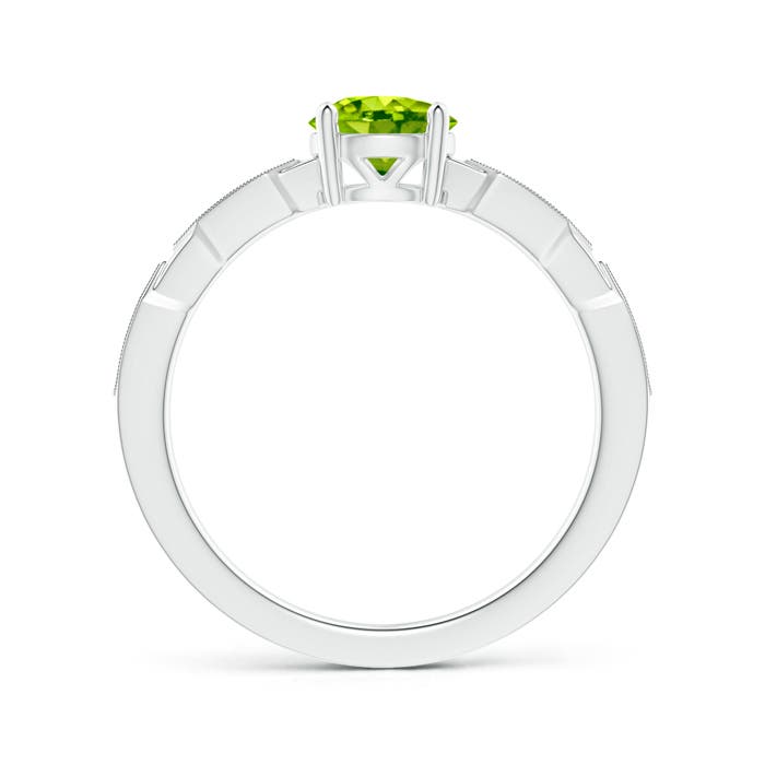 AAA - Peridot / 1.02 CT / 14 KT White Gold