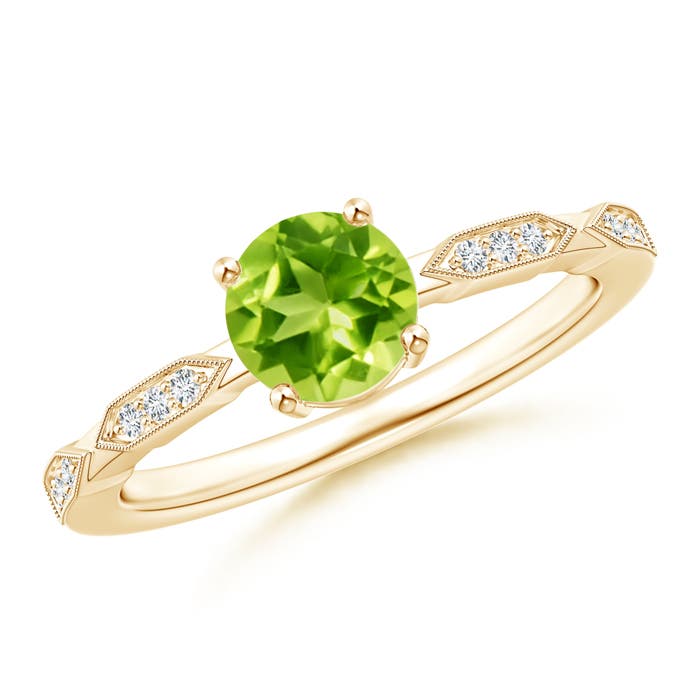 AAA - Peridot / 1.02 CT / 14 KT Yellow Gold