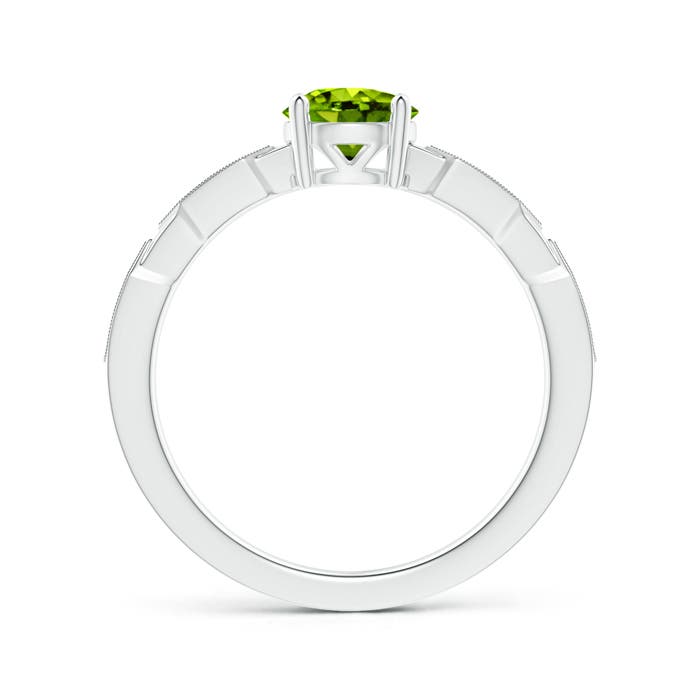 AAAA - Peridot / 1.02 CT / 14 KT White Gold