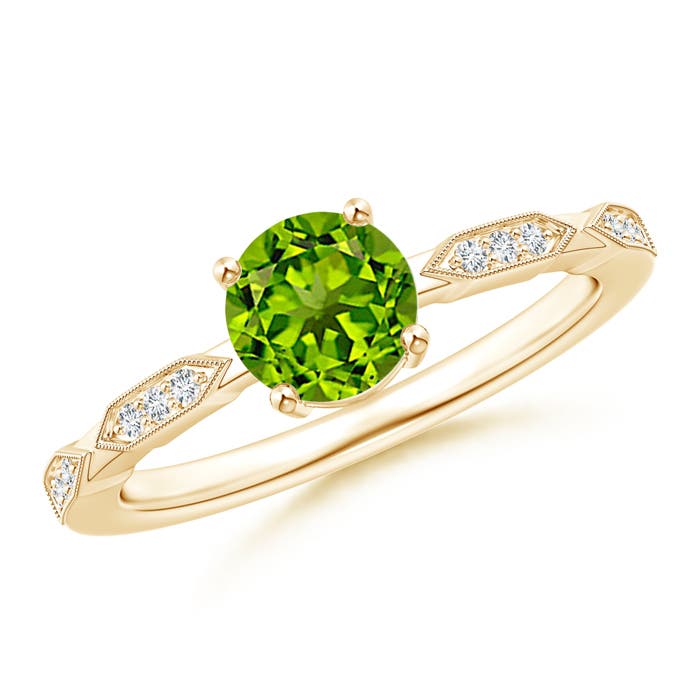 AAAA - Peridot / 1.02 CT / 14 KT Yellow Gold