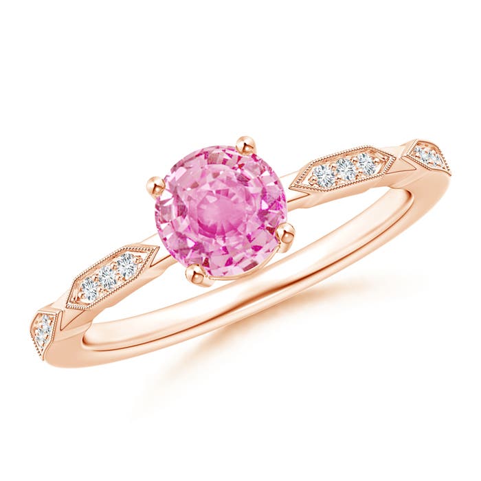 A - Pink Sapphire / 1.07 CT / 14 KT Rose Gold