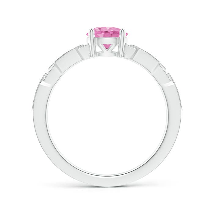 A - Pink Sapphire / 1.07 CT / 14 KT White Gold