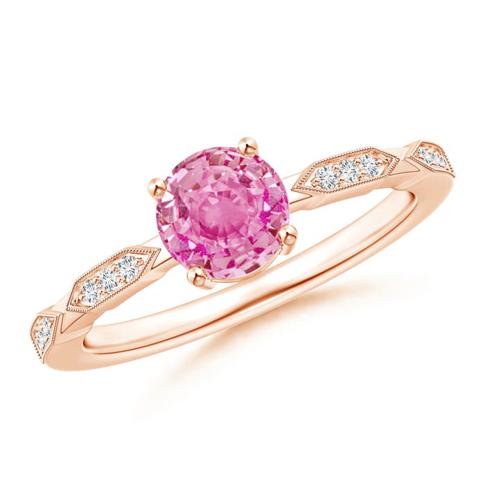 AA - Pink Sapphire / 1.07 CT / 14 KT Rose Gold