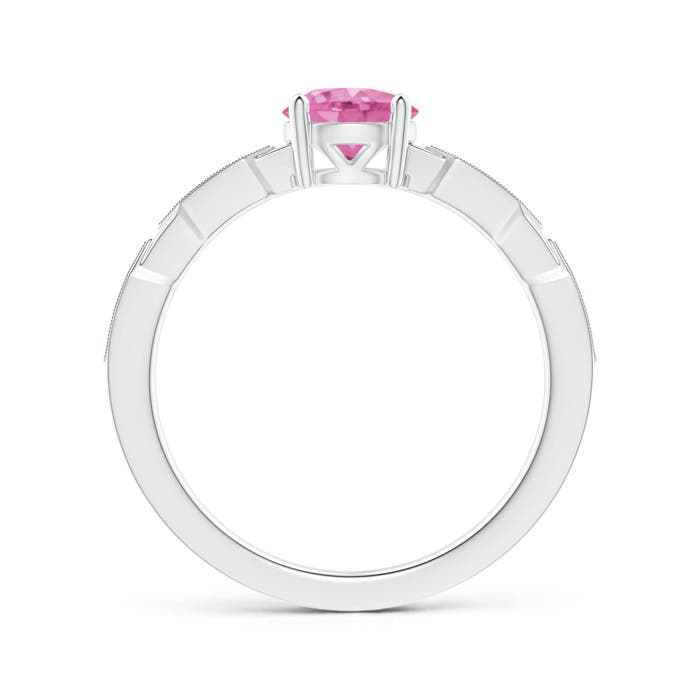 AA - Pink Sapphire / 1.07 CT / 14 KT White Gold