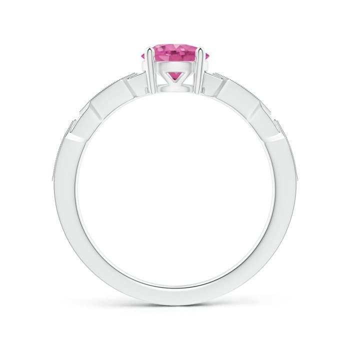 AAA - Pink Sapphire / 1.07 CT / 14 KT White Gold