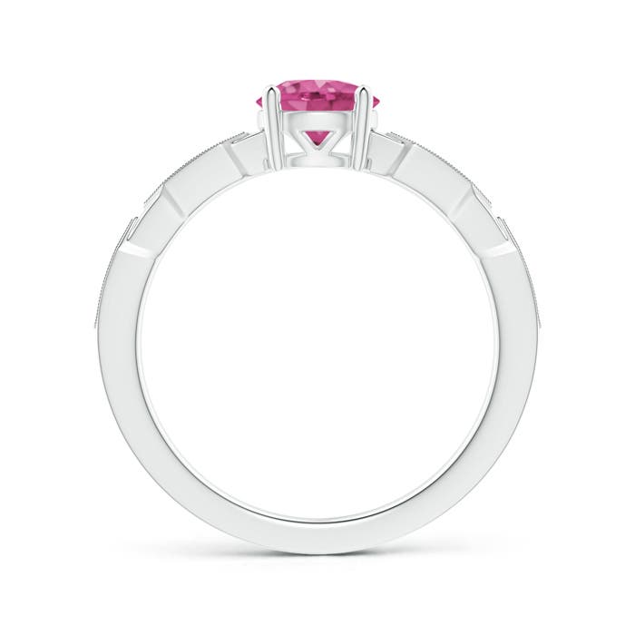 AAAA - Pink Sapphire / 1.07 CT / 14 KT White Gold