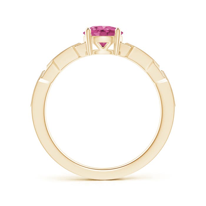 AAAA - Pink Sapphire / 1.07 CT / 14 KT Yellow Gold