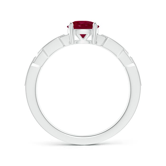 A - Ruby / 1.07 CT / 14 KT White Gold